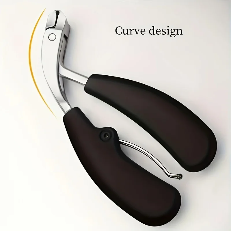 1pcs Modern Stainless Steel Fingernail Clippers with Concave Blade, Heavy-Duty Nail Clipper with Curved Design, Large Opening