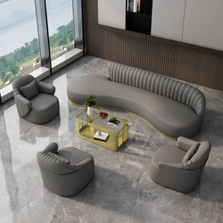 Skórzana sofa z tkaniny Pokój biurowy Luksusowy design Podpórka pod rękę Małe przenośne minimalistyczne sofy Pojedyncze meble minimalistyczne Fauteuil