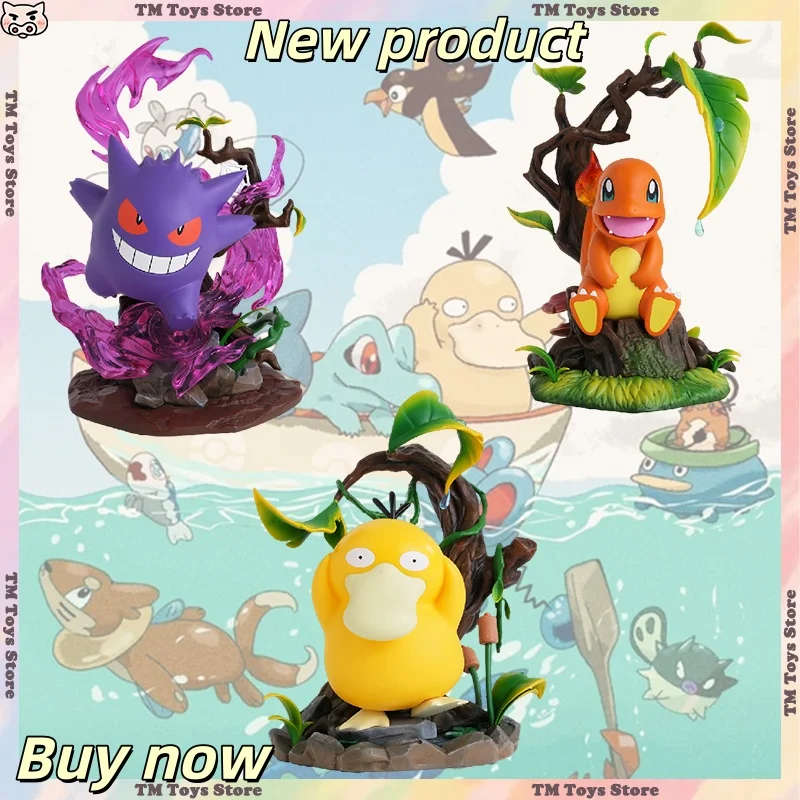 

Morstorm Gengar Charmander Psyduck аниме фигурки MP-02-04 BKM фигурка ПВХ статуя настольные украшения коллекция модель игрушки подарки