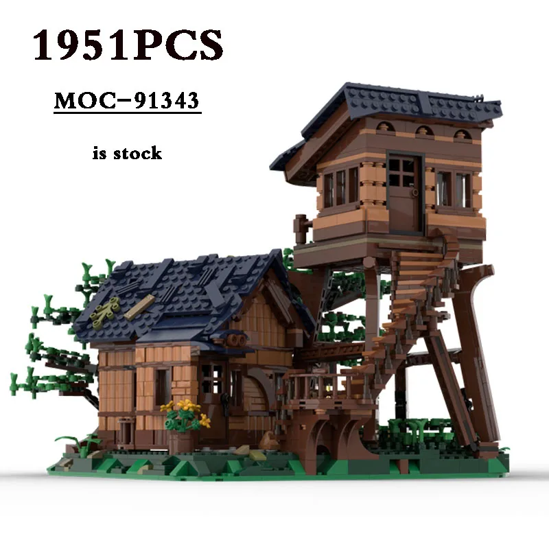 

Classic MOC-91343 Forest Observatory 21318-Alternative Version of Tree House Forest 1951PCS Assembly Parts Kids Toy DIY Gifts