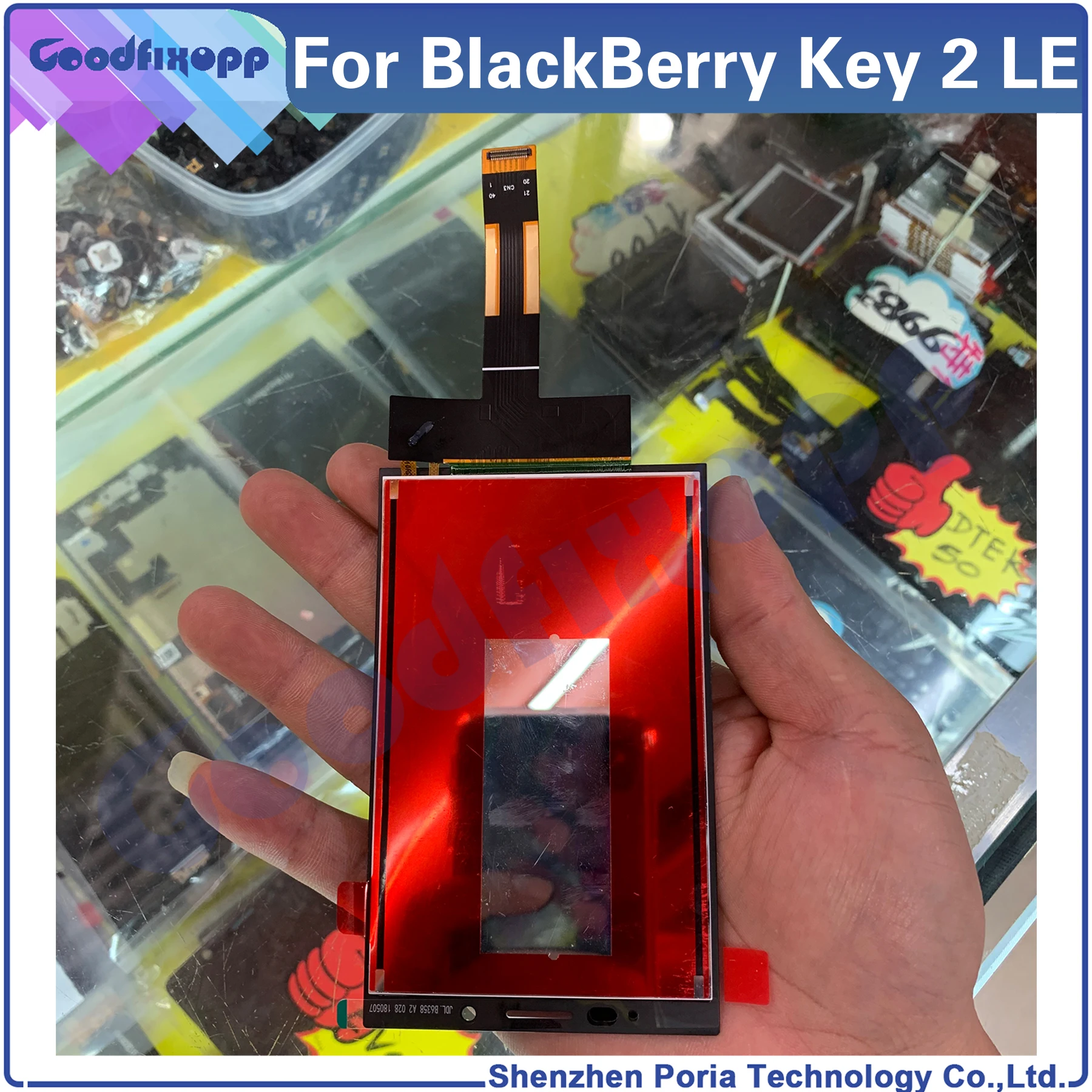 For BlackBerry KEY2 LE BBE100-4 BBE100-5 BBE100-1 BBE100-2 LCD Display Touch Screen Digitizer Assembly Repair Parts Replacement