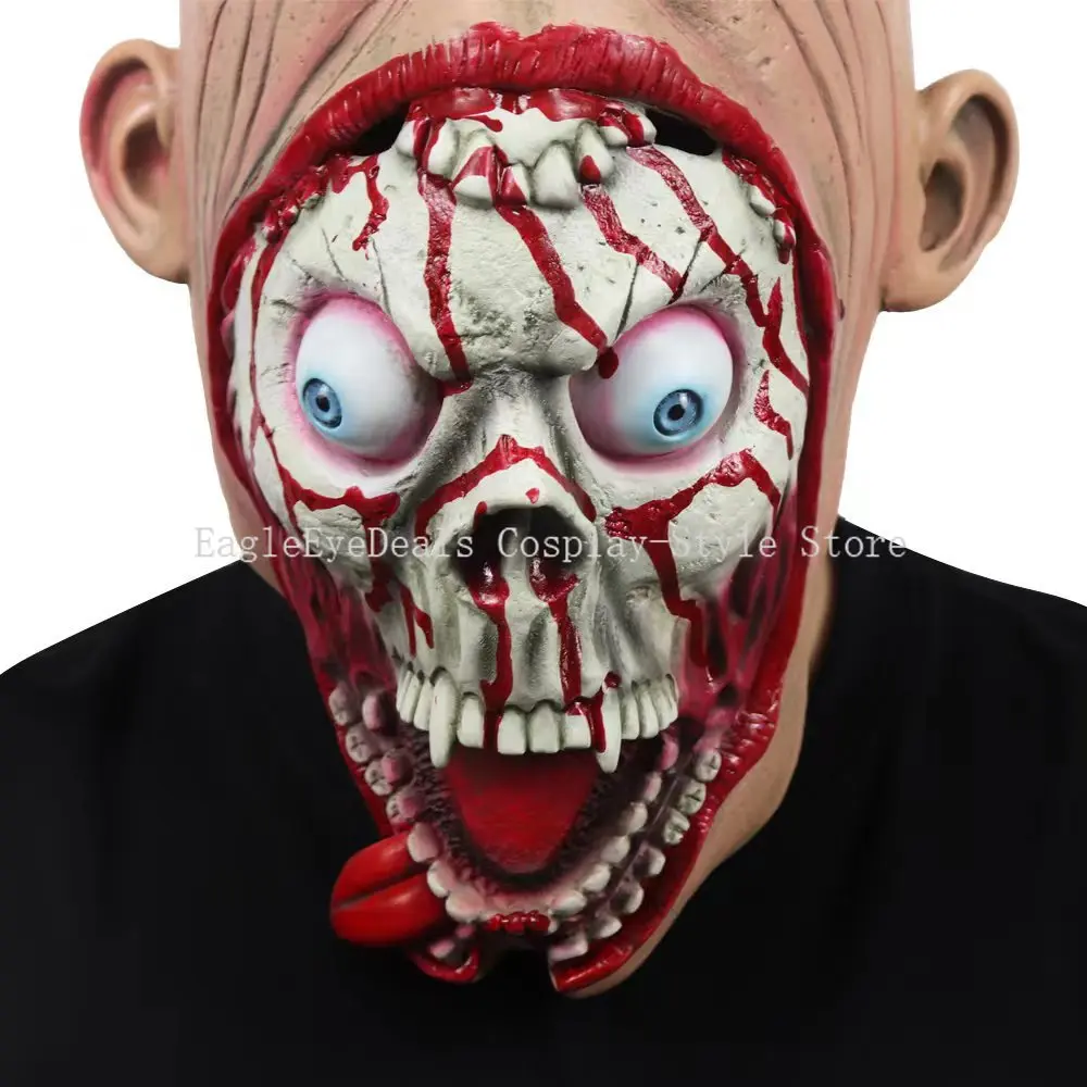 할로윈 공포 외계인 악마 마스크 큰 입 좀비 악마 마스크 장난 전문가 에멀젼 카니발 파티 코스프레 롤 플레잉 소품