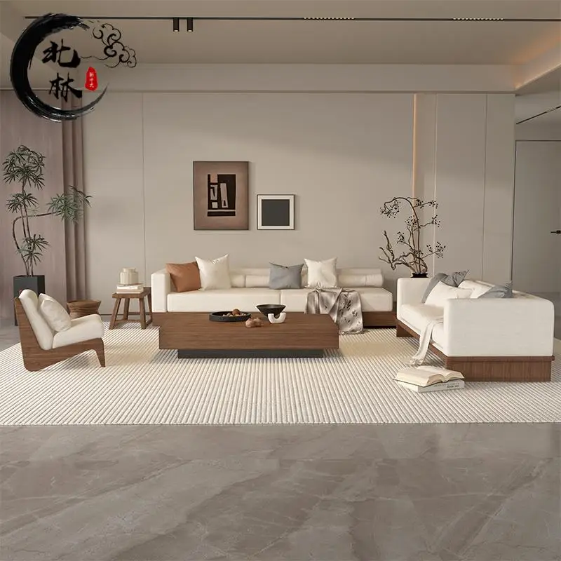YFY Solid wood sofa combination custom club tea house model room hotel homestay leisure negotiation reception