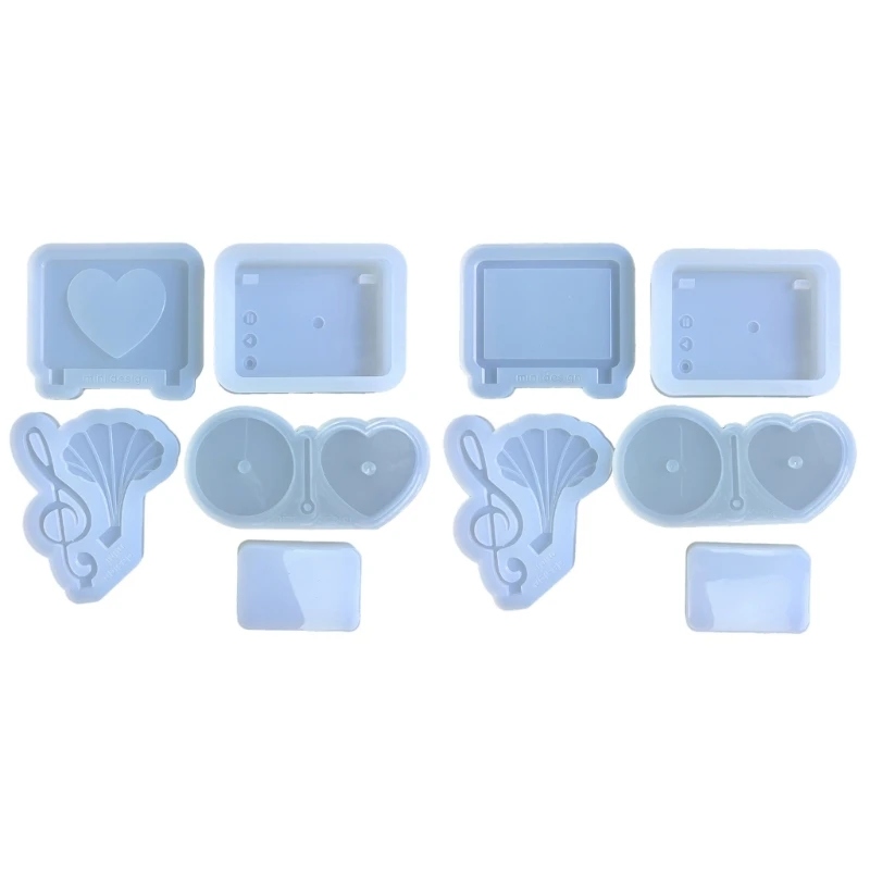

Resin Shaker Mold Heart Photo Frame Resin Mold Silicone Record Player Mold Table Ornaments Mold for Home Decorations