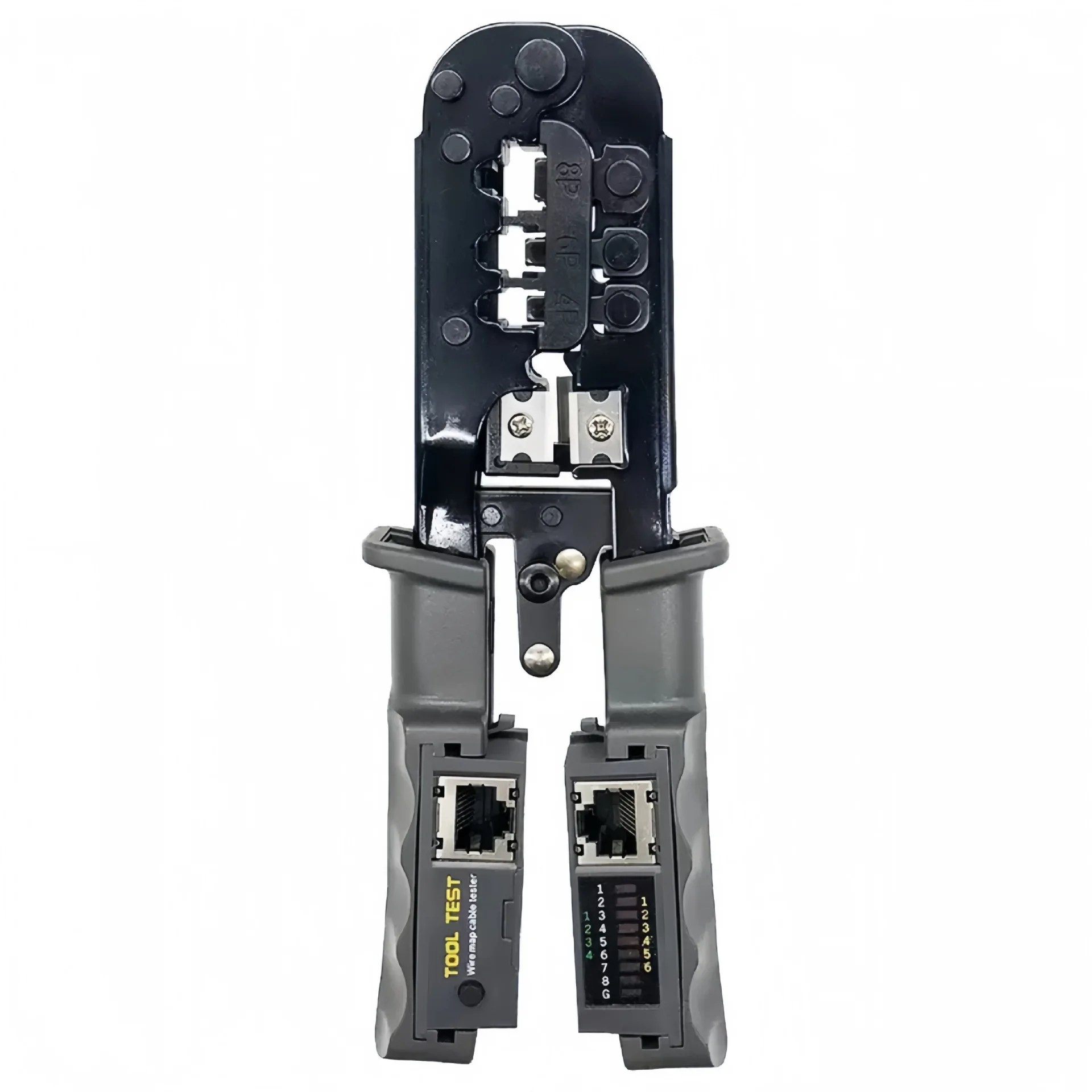 468ST Dual‑Use Network Cable Crimper with Test Function, Manual Hand Operated Wire Crimping Tool for Cable Processing