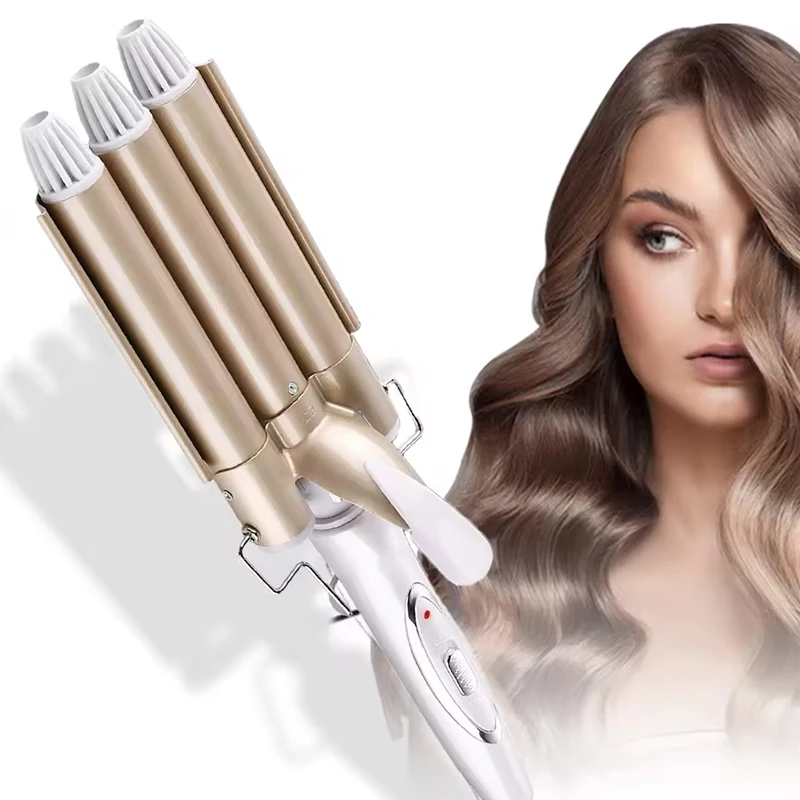 Professional Wholesales Magic 3 Barrel Hair Curler Ceramic Tourmaline Three Barrel Curling Iron Curling Wand Curl Hair Iron