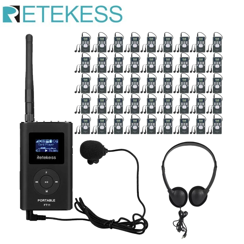 

FM-передатчик Retekess FT11 PR13 с микрофоном TT003, система беспроводной передачи для одновременного интерпретации встреч