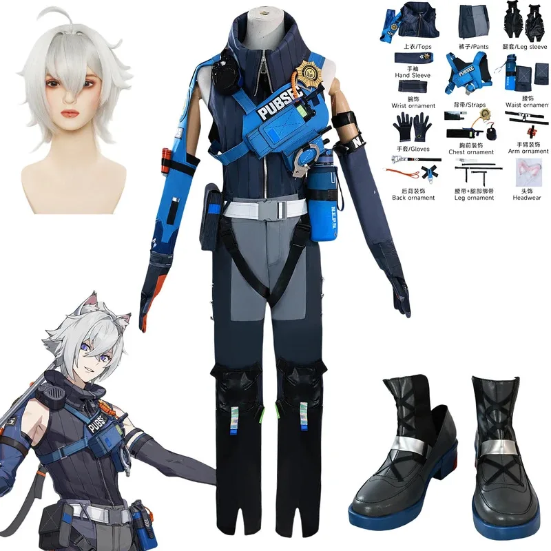 

Seth Lowell Cosplay Costume Game Zenless Zone Zero Cosplay DokiDoki-R Men Costume Seth Lowell Ears Cosplay Plus Size