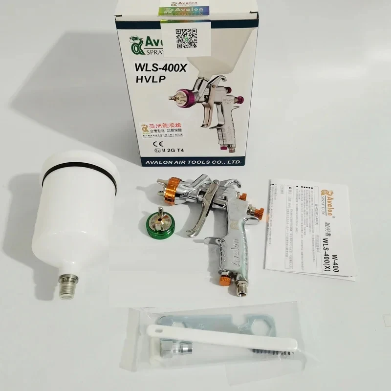

AVALON Wls400X Automotive Paint Spray Gun Oil Water Varnish Spray Gun Nozzle 1.4 Caliber Double Cover High Atomization