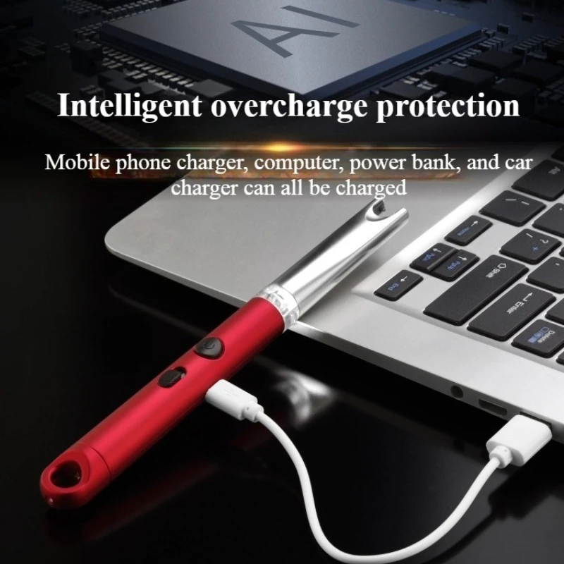 2026 New Personalized Pulse Arc Kitchen Barbecue Outdoor Windproof Igniting Gun Metal USB Portable Charging Camping Lighter