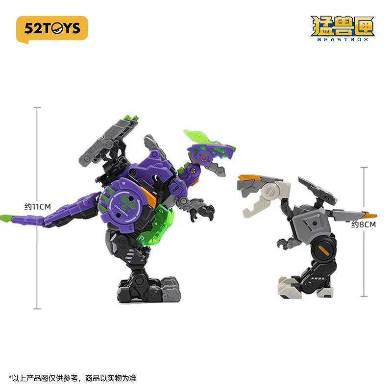 BEASTBOX Binnenlandse Mecha Ligui Suangui Set Dinosaurustransformator, ABS, 5 cm kubus-10 cm dubbele vormen, Mecha-collectie/bureaudisplay