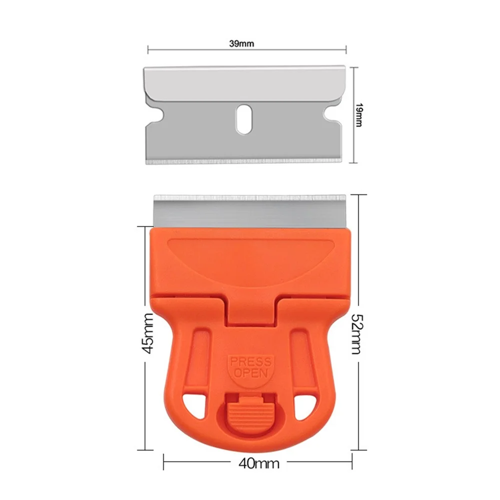 Scraper With A Blade One-Sided Painting Scraper Holder Handle Standard Window Tinting Scraper Tool Remover Cleaner