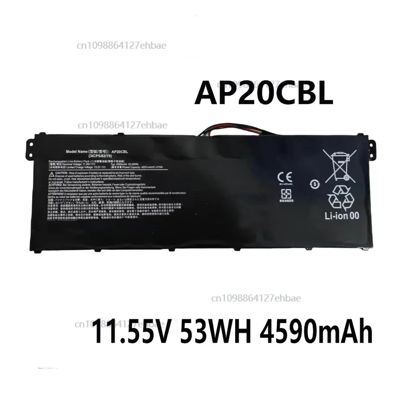 

AP20CBL 11.55V 53WH 4590mAh Laptop battery for Acer Aspire Vero AV15-51-55K2 Aspire 5 A515 SWIFT 3 SF314Fast