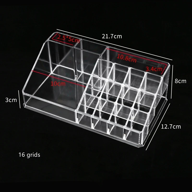 Multifunctio Makeup Lipstick Case Makeup Organizer Storage Box Lipstick Display Stand Holder Cosmetic Jewelry Organizer Box