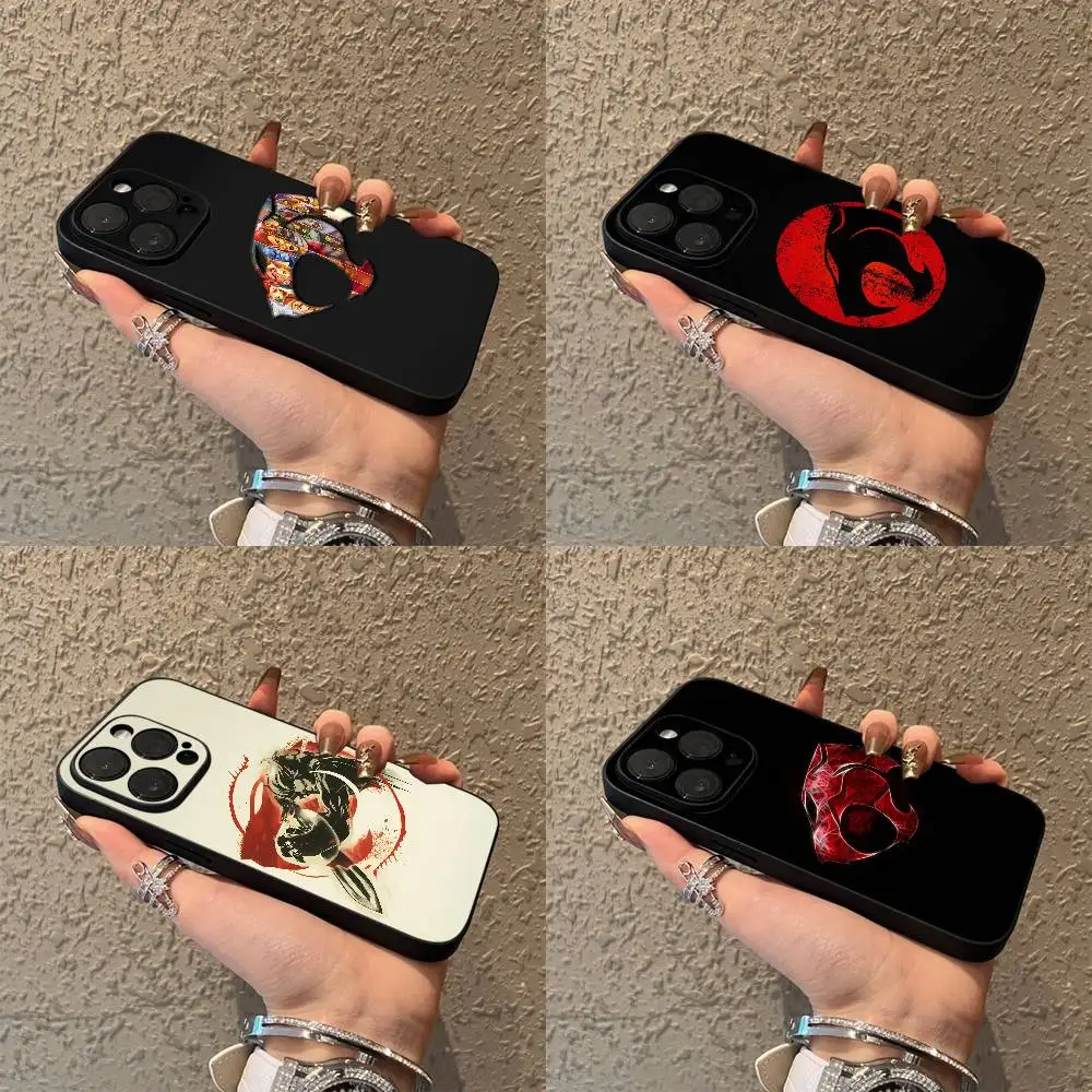 

Cat T-ThunderCats Lion-O Leopard Phone Case For iPhone 16,15,14,13,12,11,Pro,XS,Max,XR,Plus,E,SE4,Mini Black Soft Box