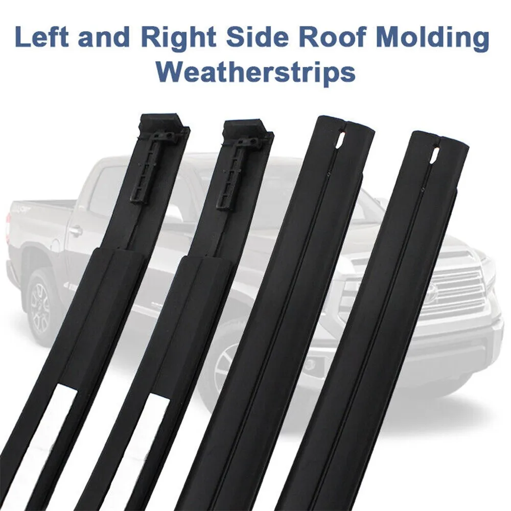 755510C050 755520C050 2 قطعة سقف صب ختم السير الوقائي الأسود ل تندرا كابينة مزدوجة 2007-2020 اكسسوارات السيارات المطاط دائم