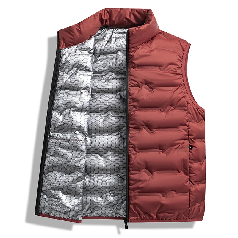 Winter Men Sleeveless Vest Jackets Warm Waterproof Ultralight Puffer Vest Men Casual Windproof Thicken Waistcoat Brand Vest Male