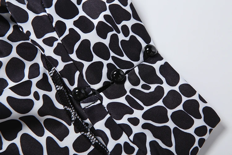 Weird Puss Unregelmäßiger Hohl-Jumpsuit für Damen, Leopardenmuster, Rollkragen, lange Ärmel, rückenfrei, Hot Girls Street Sexy Fashion Overall – Detail 8