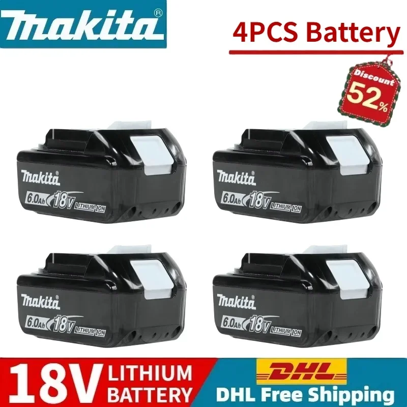 100% Original Makita 18V battey 18650 Lithium ion Rechargeable Battery makita 18V BL1850B BL1860B LXT400 for makita DTW700