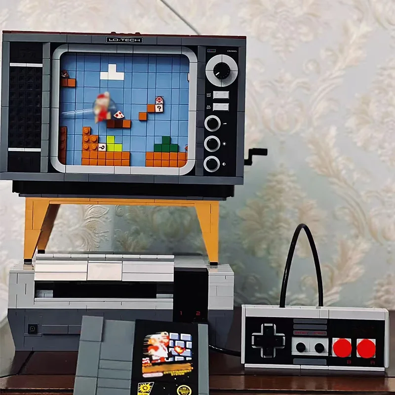 

Qing wang TV Game Console Model Modular Building Blocks Bricks Action Figures Educational Children Toy ﻿