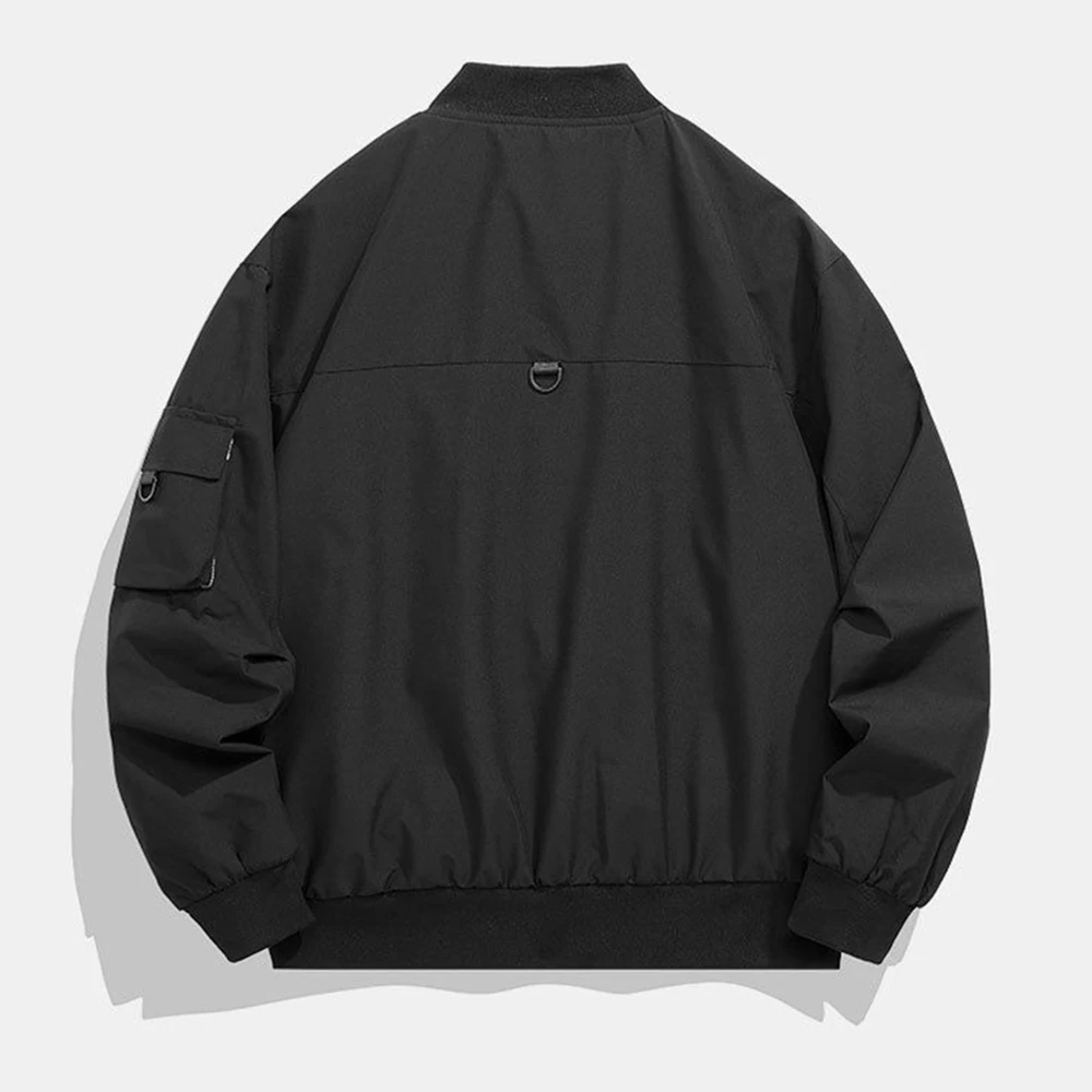 Large Size Baseball Jacket Mens Autumn Winter Workwear Jacket Fashion Street Trend Loose Japanese Style Stand Collar Y2k Jacket