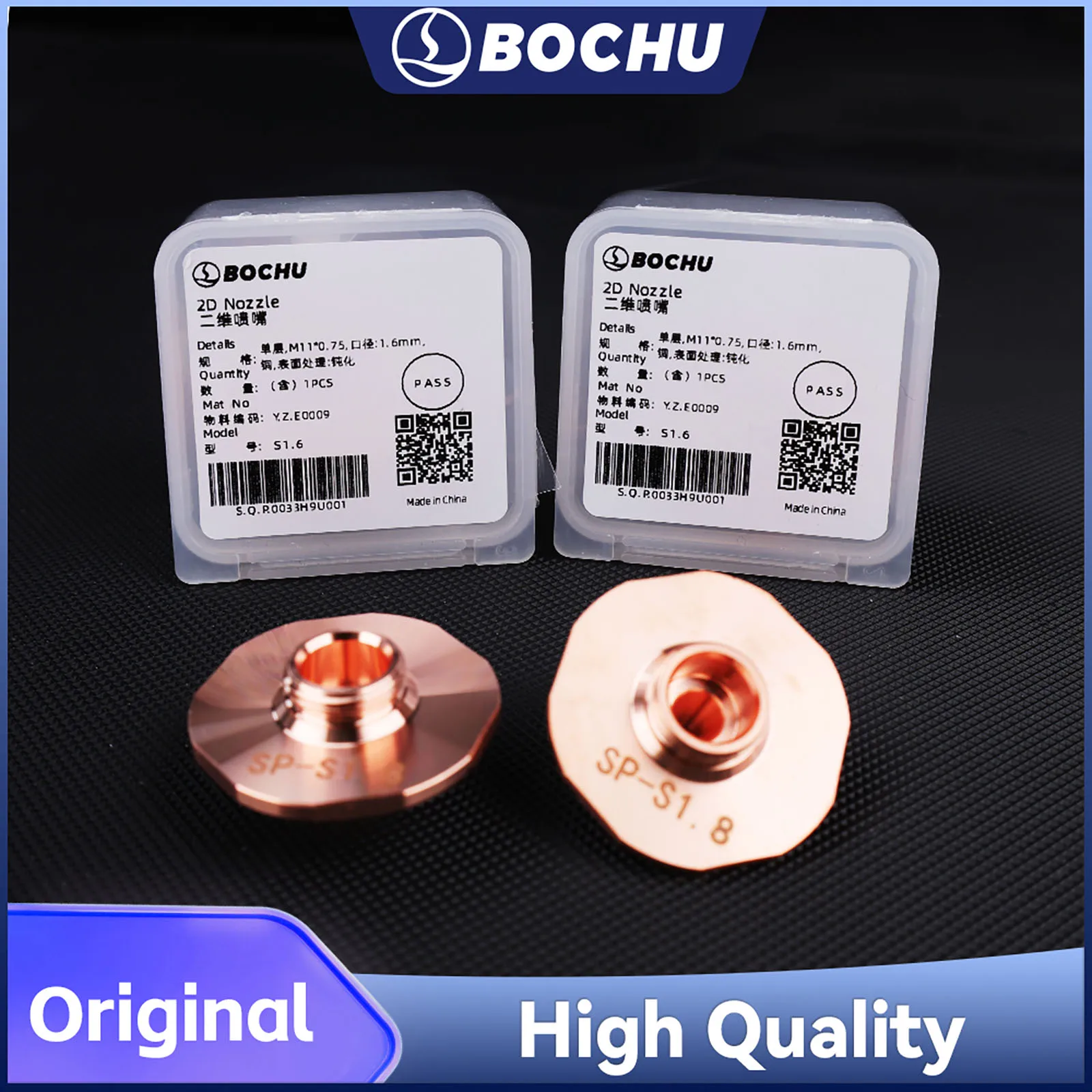 Genuine BOCHU Fiber Laser Cutting Nozzle DE SP-S Protective Window 21.5x2mm 25.4x4mm Ceramic Ring D20 D30 D41