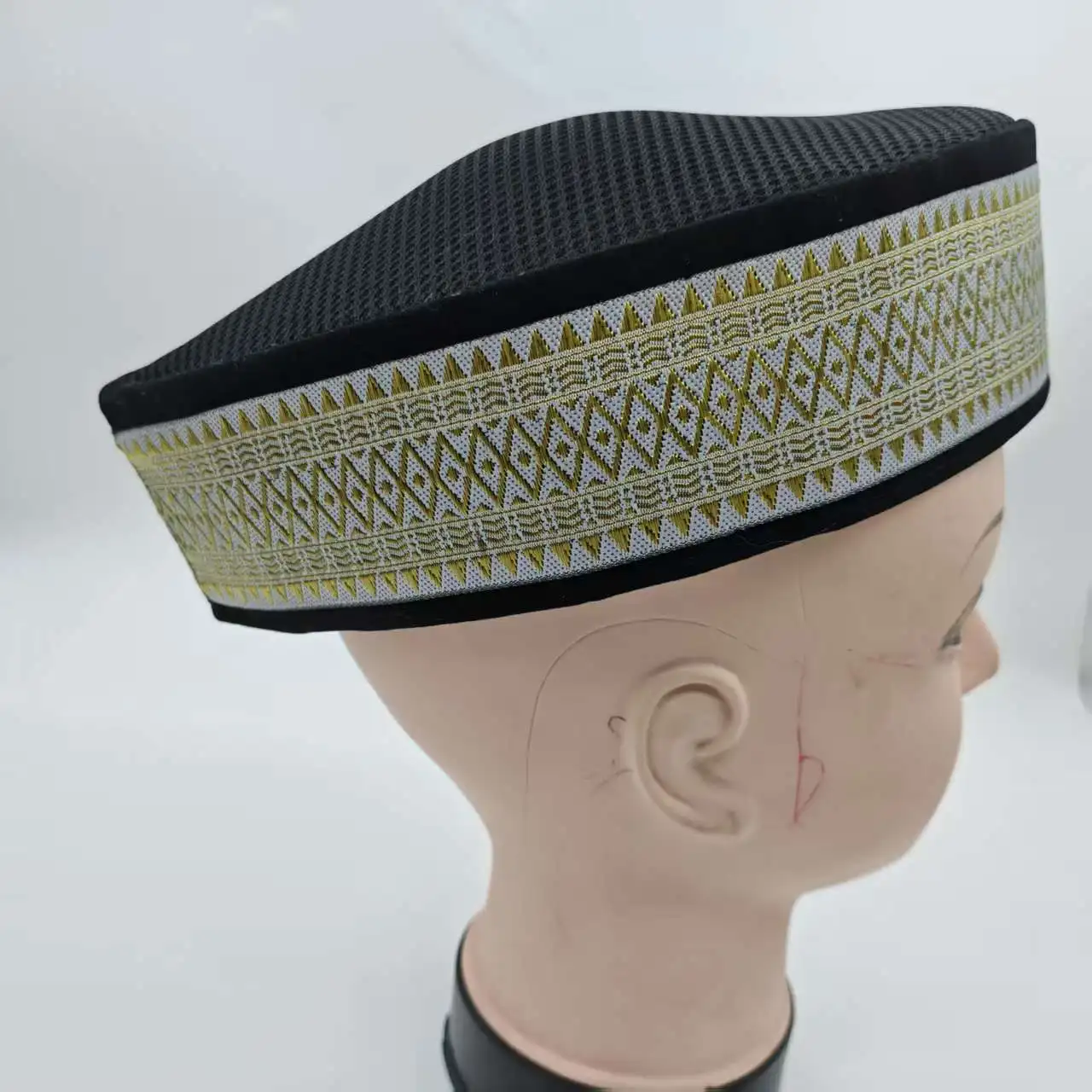 Free Shipping Malaysian Boat Caps For Men Clothing Muslim Hat Turkey Tax Kipa Kufi Saudi Islamic Prayer Luxury Summer Mesh 03618