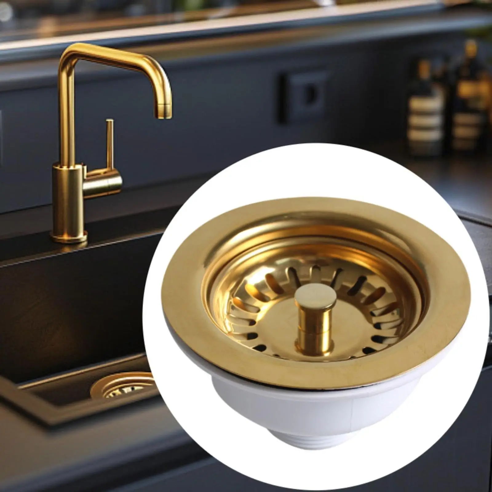 up Sink Stopper Golden Sink 114 mm Replacement Kitchen Sink Drain Strainer