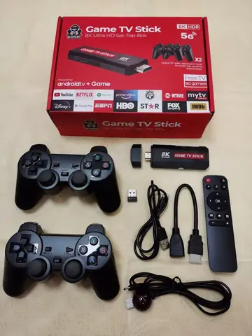 TV Stick X2 Game TV Box 64GB 10000+ juegos HD 8K 5G WiFi consola de videojuegos retro de alta definición simulador inalámbrico PK Q9 Stick