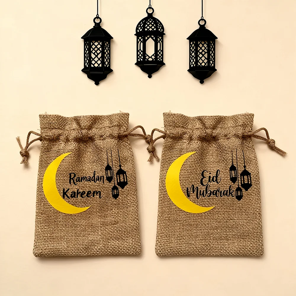 2 Stück Eid Mubarak Ramadan Kareem eidi Geschenktüten Geldbeutel für muslimische islamische Iftar Dekor Kinder Kind Familie Geschenk