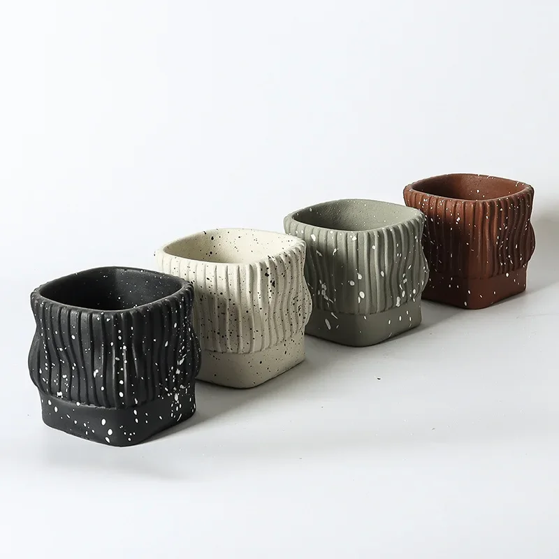 Nordic Cement Flower Pot Simple Fashion Creative Indoor Balcony Green Plant Green Radish Succulent Flower Pot Decoration