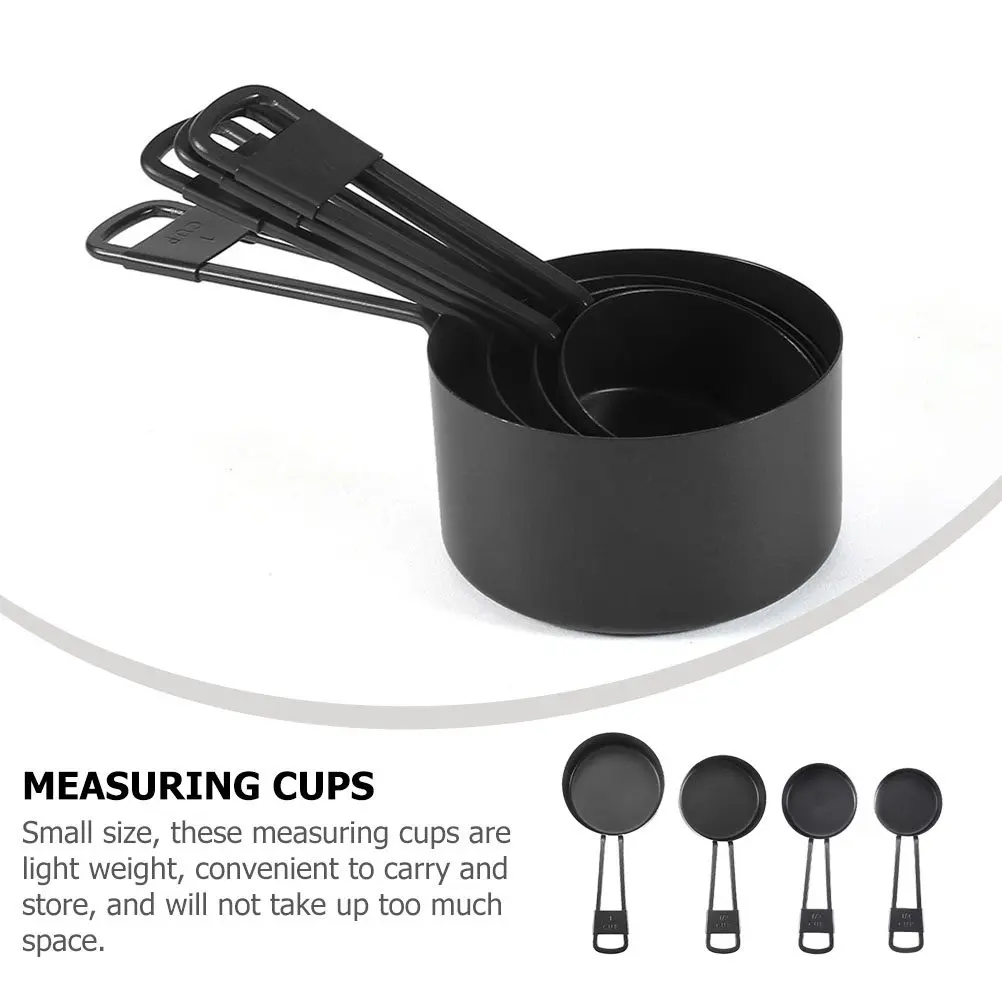 

1Set Stainless Steel Measuring Cups Set Lightweight Stackable Kitchen Coffee Scoops for Baking Spices Milk Powder Sugar