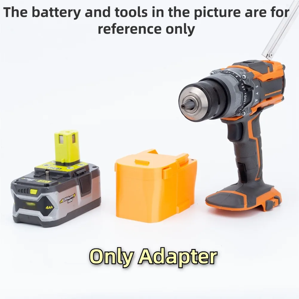 Imagem -02 - Adaptador Conversor para Bateria de Íon-lítio Ryobi One Mais 18v para Ridgid Aeg 18v Acessório de Ferramentas de Furadeira Elétrica sem Fio Apenas Adaptador