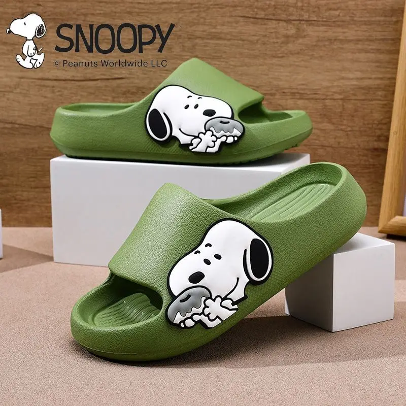 سنوبي شخصية الكرتون الأطفال المضادة للانزلاق النعال الإبداعية أنيمي شخصيات الفيلم داخلي الأولاد النعال الباردة بالجملة