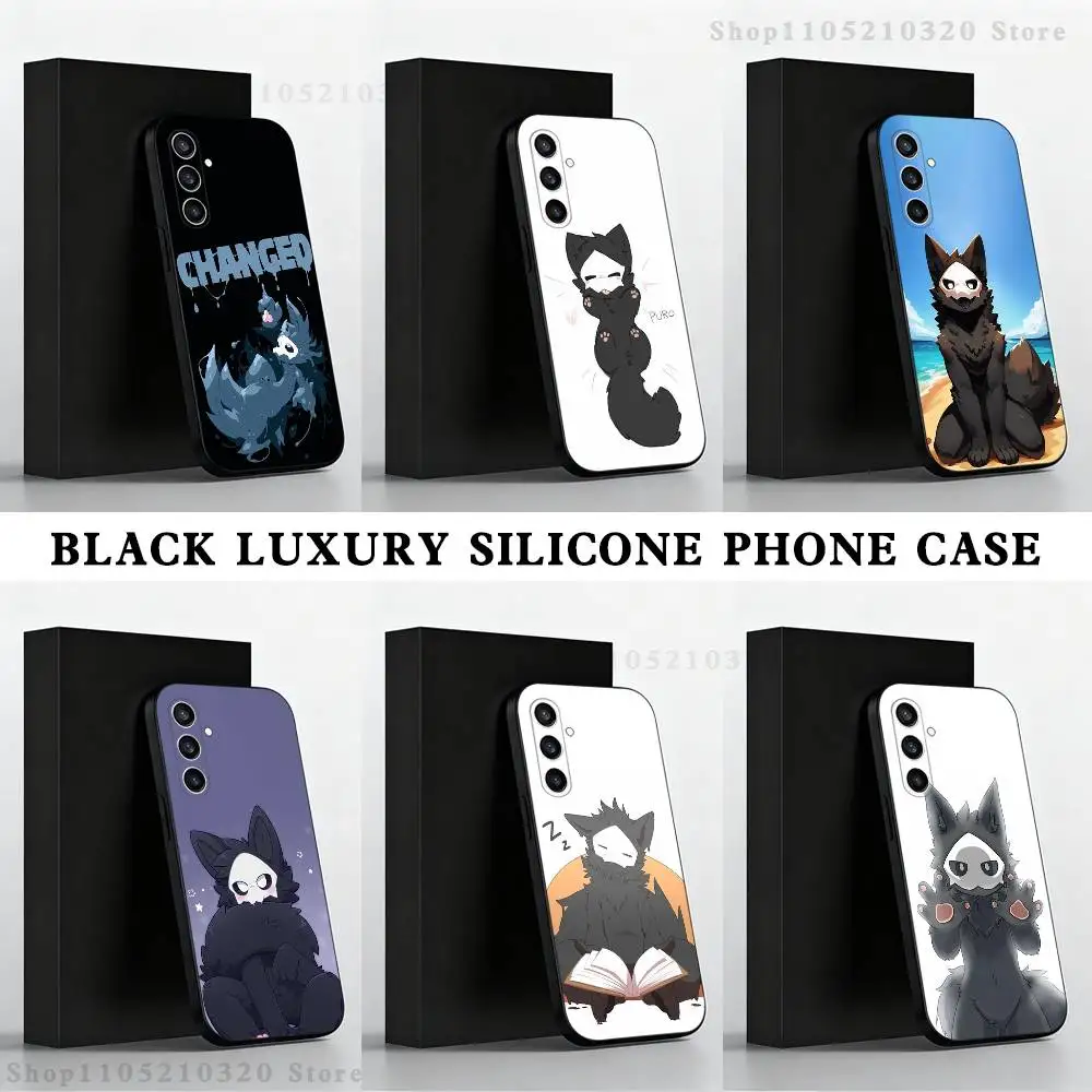 

Cute Changed Furry Art Phone Case For Samsung S 25,24,23,22,30,21,10,9,Ultra,Plus,Lite,FE,4,5 G Black Soft Case