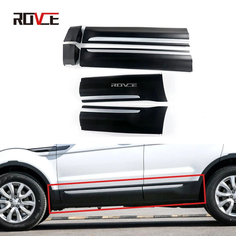 ROVCE Car Side Door Plate Trim Decoration For Land Rover Range Rover Evoque L538 Prestige Style 2012- 2018 L538 Car Accessories