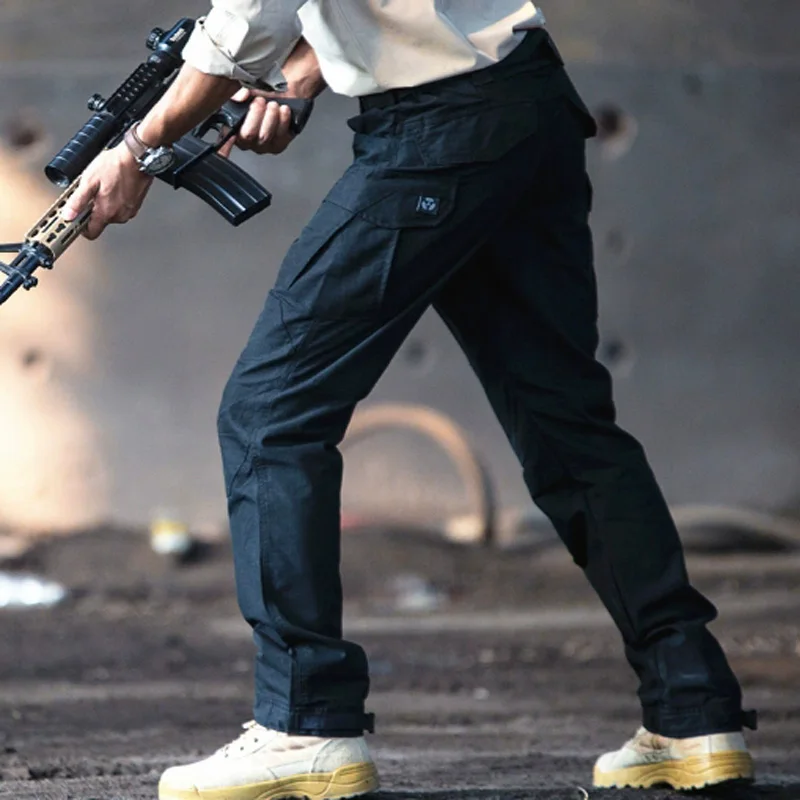 

Men's Waterproof Tactical Military Pants SWAT Special Army Combat Cargo Pants Multi Pocket Rip-Stop Long Trousers Plus Size 3XL