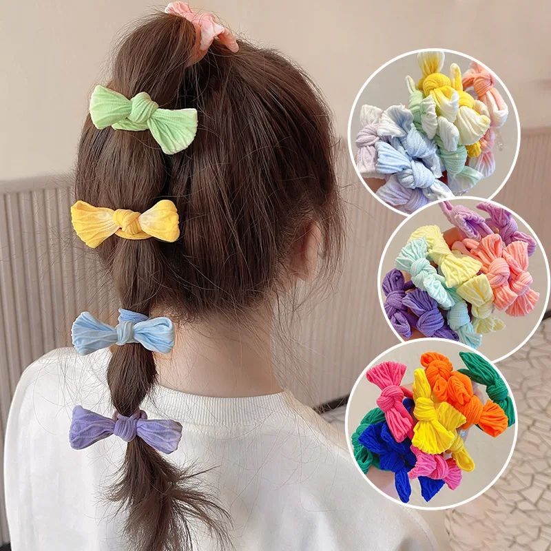 20 Stück Stirnband mit Schleife für Mädchen zum Haarbinden ohne das Haar zu beschädigen, Haarband, Gummiband, hohe Elastizität, OPP-Beutel – Detail 4