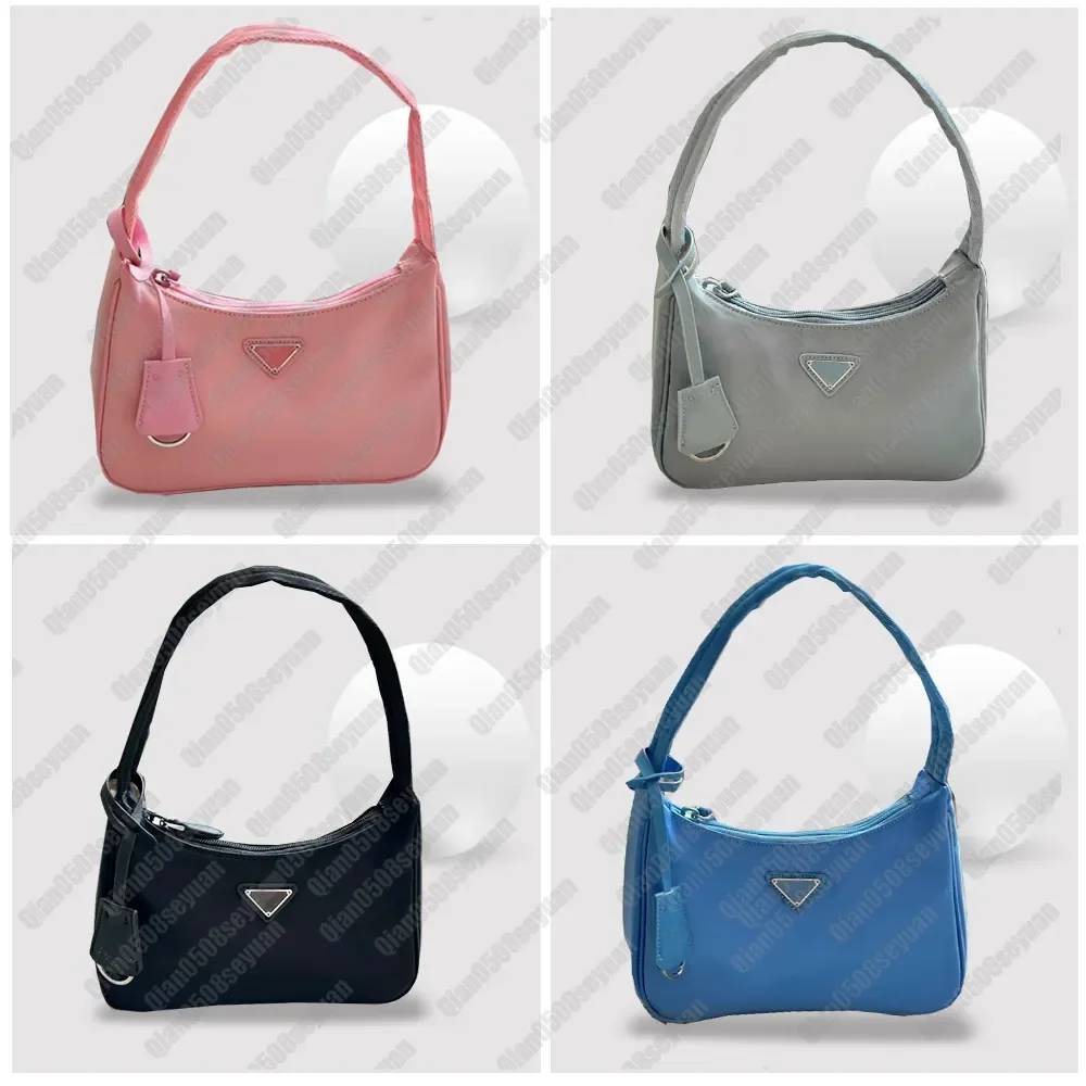 

Дизайнерская сумка черного цвета, классическая нейлоновая сумка через плечо, роскошная сумочка-кошелек, модная кожаная сумка-клатч, сумка-полумесяц на плечо.