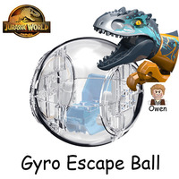 Jurassic Dinosaur World Park Indominus Rex Gyrosphere Escape Ball Owen Blue Model Building Blocks Enlighten Toys For Children