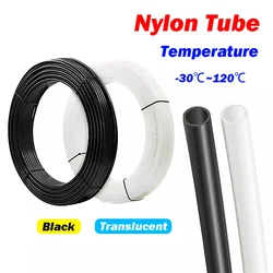 PA6 Nylon Tube Hard Pipe - Pneumatic Air Fuel Oil Tubing ID 2.5/4/6/8/9/10/12 mm Smooth Rigid Polyamide Oil Pipe