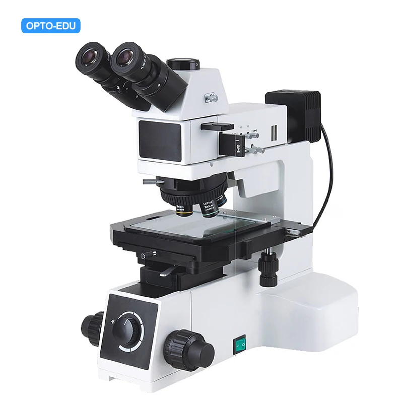 Microscope métallurgique professionnel NewOPTO-EDU A13.0900-R avec objectif DIC APO, champ clair/fond sombre