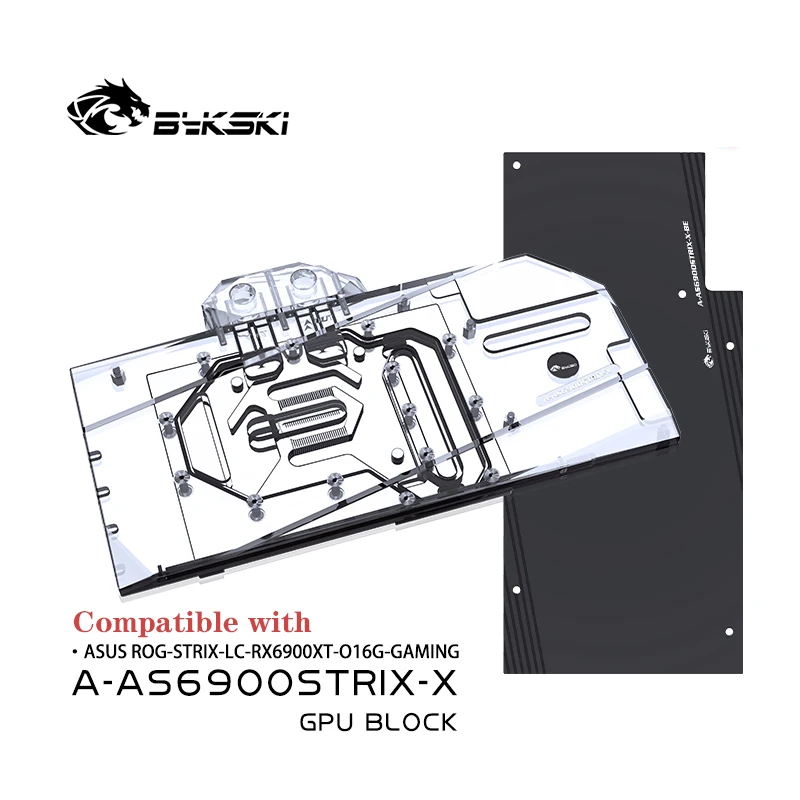 Bykski водный блок использовать для ASUS ROG-STRIX-LC-RX6900XT-O16G-GAMING GPU карты/полное покрытие медь радиаторный блок A-AS6900STRIX-X