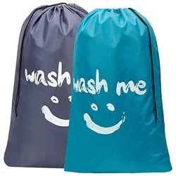 Sac à linge lavable en machine avec ficelle de proximité, sac à linge de voyage, grand sac à linge pour vêtements sales, évaluation du stockage Everthe