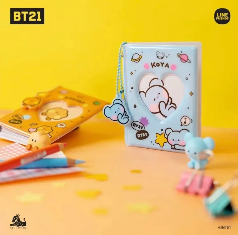 32 قطعة BT21 مينيني تاتا شيمي 3 بوصة ألبوم تخزين البطاقات الكرتون شوكي مانغ كويا ستار الطرفية صور بطاقة كتاب جمع هدية
