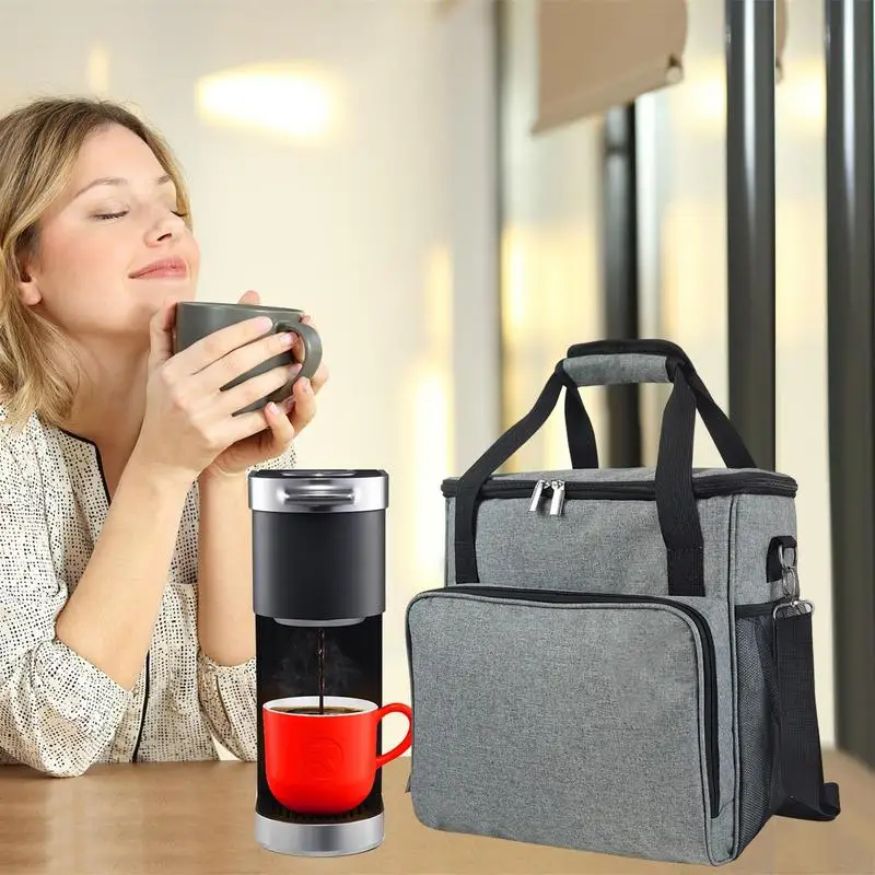 Coffee Machine Carrier Bag With Portable Handle Travel Carrying Case For Coffee Machine Multifunctional Coffee Maker Organizer