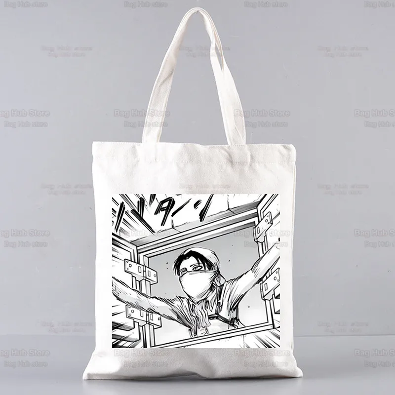 Shingeki No Kyojin Anime Allen Shopping Bag Women Handbag Attack on Titan Shoulder Bag Shopper Canvas Bag School Tote Bag