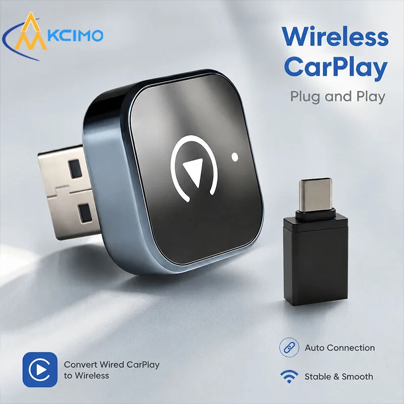 Wireless CarPlay Adapter Convert Wired to Wireless Auto Connection Stable Smooth Plug and Play Car Play Dongle