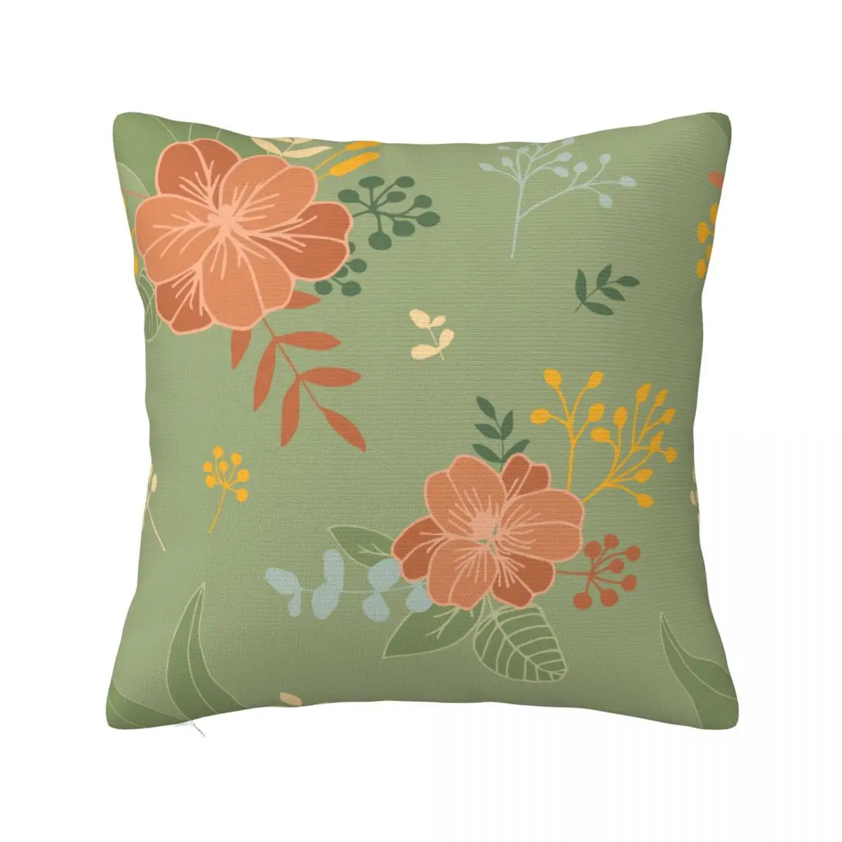 Soft Vintage Floral Seamless Background Pillowcase Fabric Cushion Cover Gift Pillow Case Cover Car Square 40*40cm