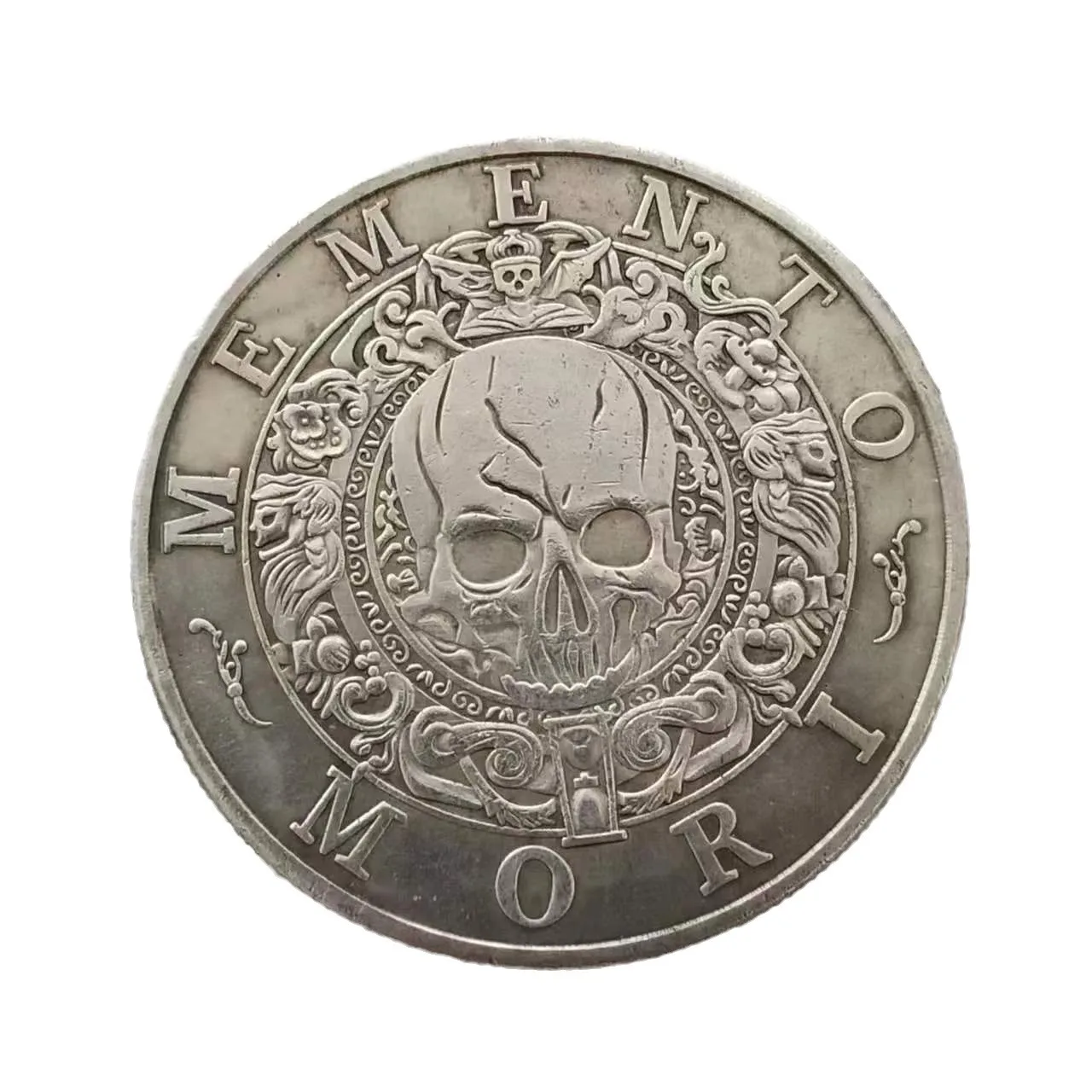 موري ميمينتو تذكارية عملة تحدي الولايات المتحدة الأمريكية مجموعة لعبة الحظ المحظوظ الهيكل العظمي القراصنة العملات الفضية المقتنيات تذكارية